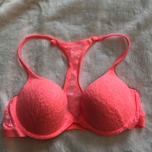SO Racerback pink Push-Up front closure bra 36B